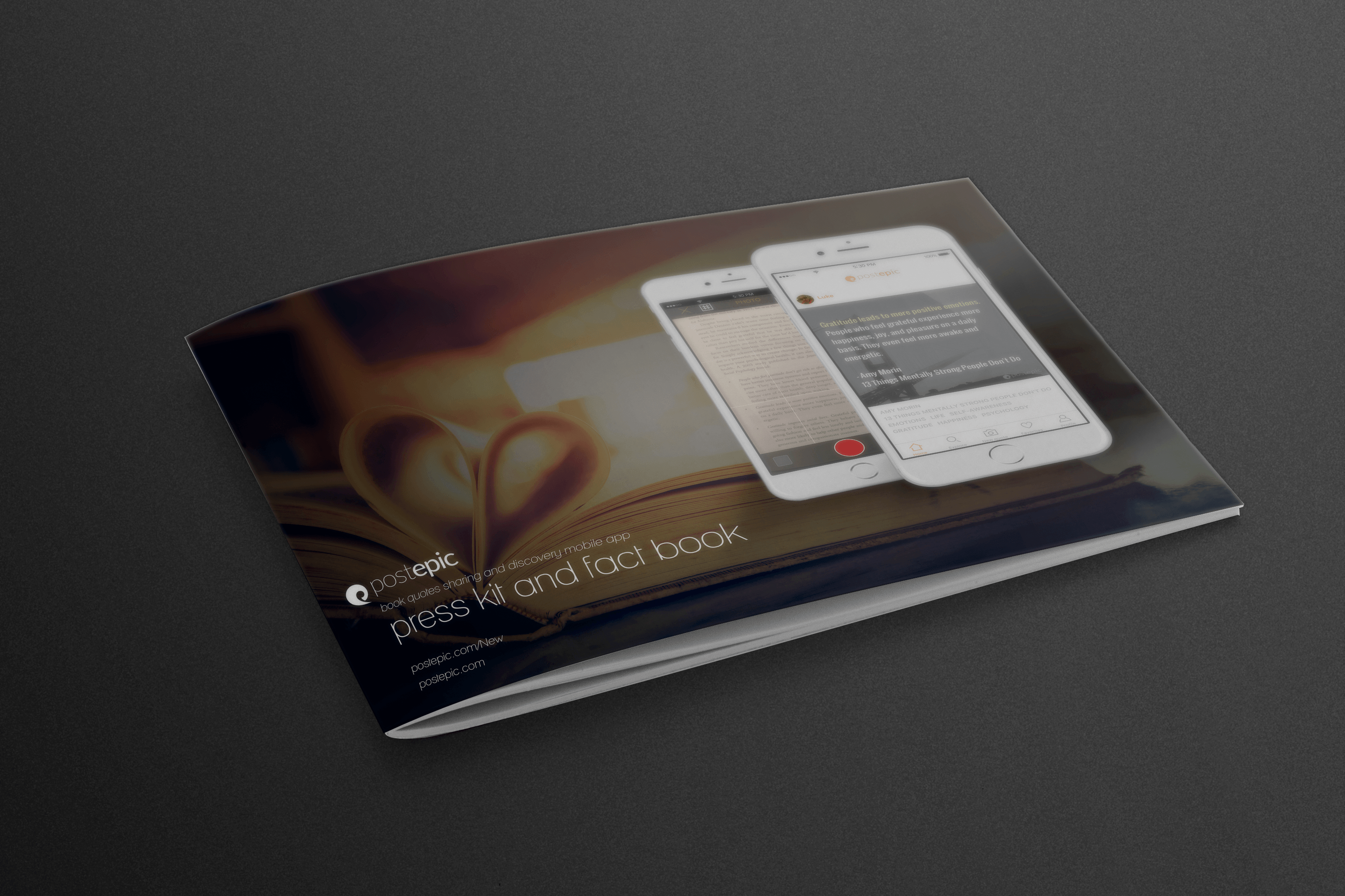 Postepic mobile app press kit design